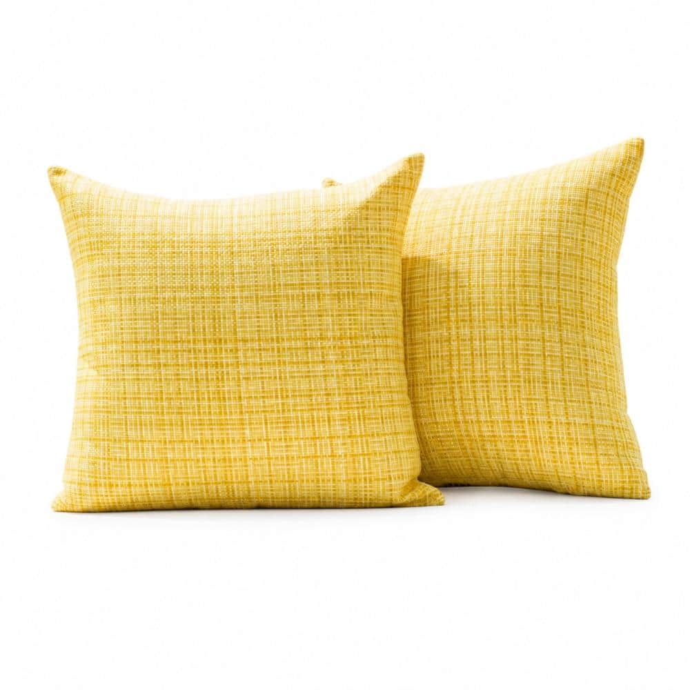 2-Pack 18 in. x 18 in. Yellow Stripe Modern Outdoor Throw Pillow Covers, Decorative Cushion Cases for Patio Sofa price history on PriceWatchPro