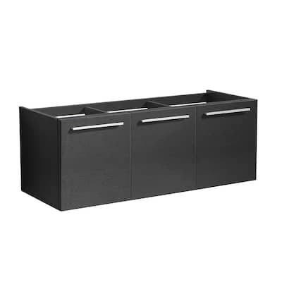 Vista 47 in. Modern Wall Hung Bath Vanity Cabinet Only in Black