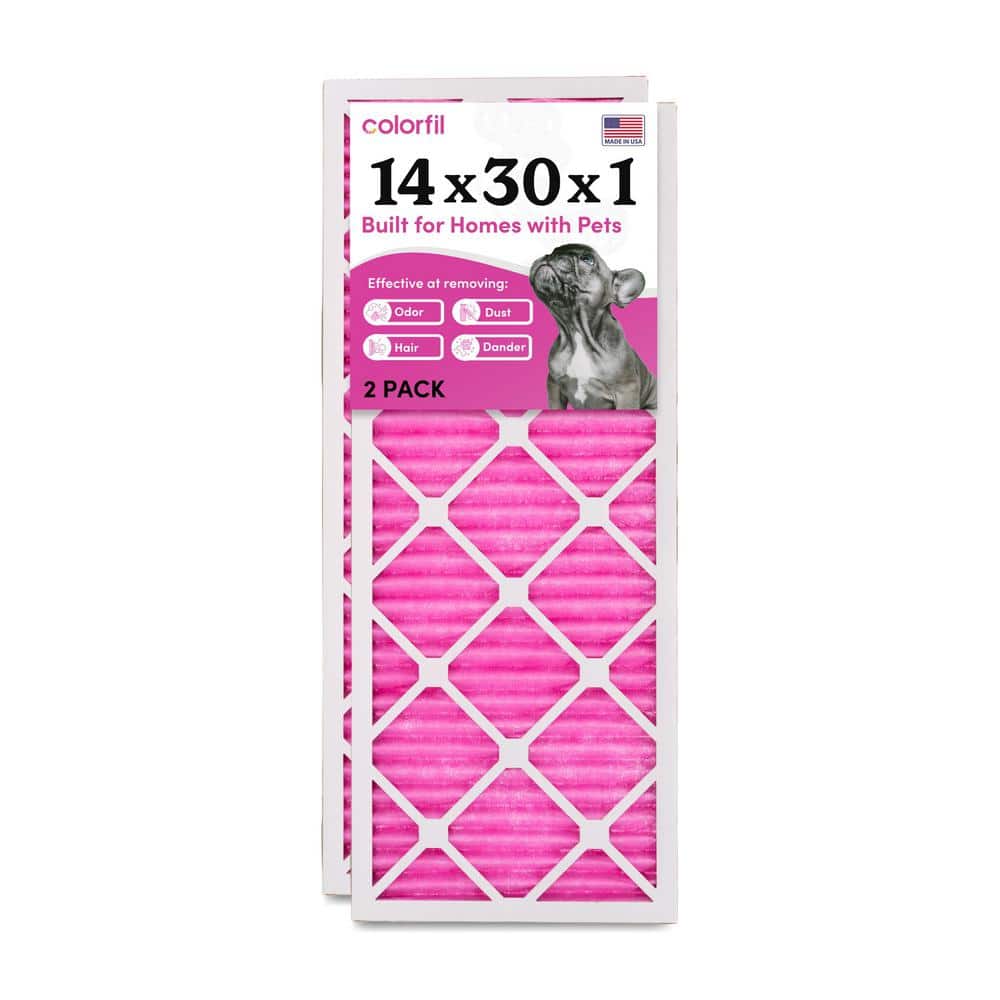 14 in. x 30 in. x 1 in. Odor Removal and Color Changing Pleated Furnace Air Filter, MERV 8 (2-Pack) price history on PriceWatchPro