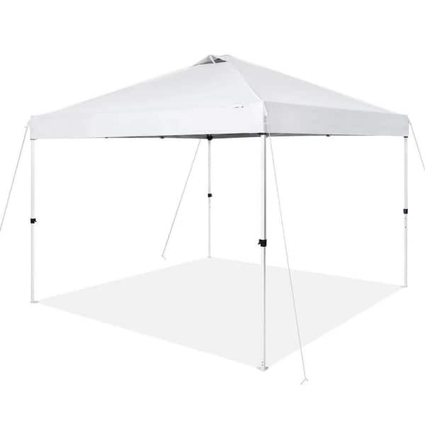 10 ft. x 10 ft. Pop Up Canopy Tent with Wheeled Bag, Waterproof UV-Resistant Shelter for Outdoor Events, Camping, Patio