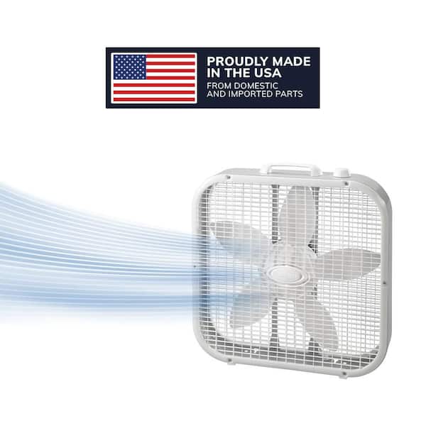 Have a question about Lasko 20 in. 3 Speed Box Fan in White