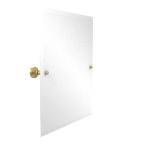 Waverly Place Collection 21 in. x 26 in. Frameless Rectangular Single Tilt Mirror with Beveled Edge in Polished Brass