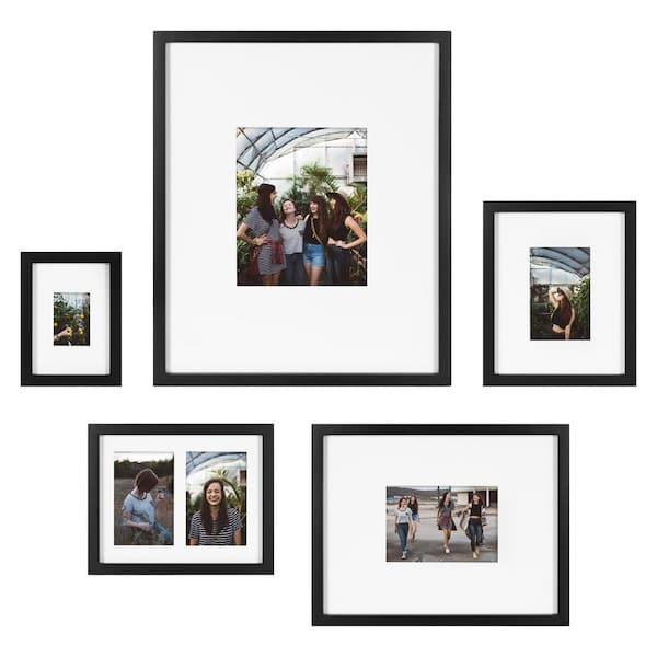 Icon Wood 9-Piece 4x6 Black Gallery Wall Picture Frame Set + Reviews