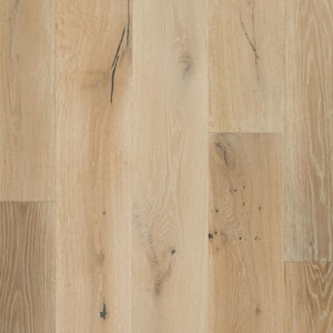 Zen White Oak 5/8 in. T X 9.44 in. W Tongue & Groove Wire Brushed Engineered Hardwood Flooring (28.4 sq.ft./case)