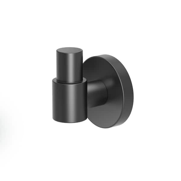 Gatco Reveal Knob Robe and Towel Hook in Matte Black (1-Pack)