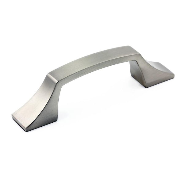 Richelieu Hardware Rosemere Collection 3 in. (76 mm) or 3 3/4 in. (96 mm) Brushed Nickel Transitional Rectangular Cabinet Bar Pull