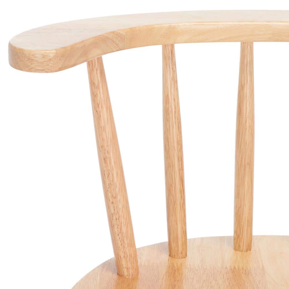 Natural Wood Windsor Spindle Back Counter Stool
