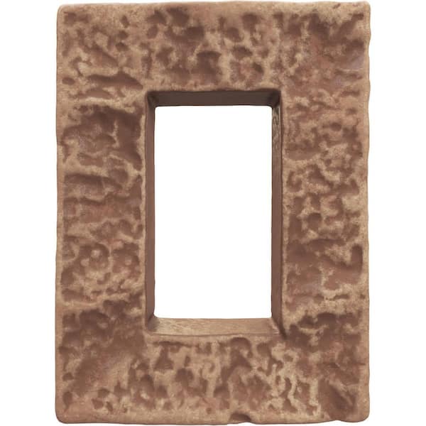 Ekena Millwork 4 in. W x 3 in. D x 7-7/8 in. H Universal Electrical Cover for StoneWall Faux Stone Siding Panels in Wheat Field