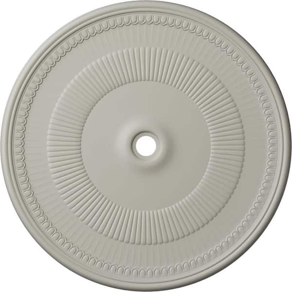 Ekena Millwork 1-1/2 in. x 51-1/8 in. x 51-1/8 in. Polyurethane Nevio Ceiling Medallion, Pot of Cream