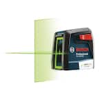 40 ft. Green Cross Line Laser Level Self Leveling with VisiMax Technology, 360 Degree Mounting Device and Carrying Pouch