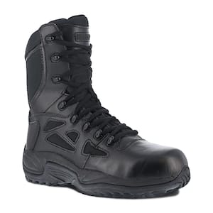 Men's Rapid Response RB 8 in. Stealth Boot - Composite Toe - Black Size 10(M) with Side Zipper