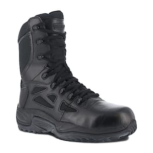 Men's Rapid Response RB 8 in. Stealth Boot - Composite Toe - Black Size 3(M) with Side Zipper