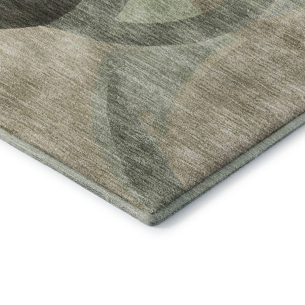 Mayfield Premium Machine Washable Abstract AMF2168 Brown 10 ft. x 14 ft. Area Rug