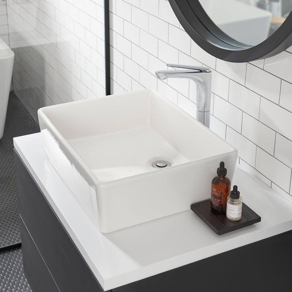 Polished Chrome Single-Handle Vessel Sink Faucet