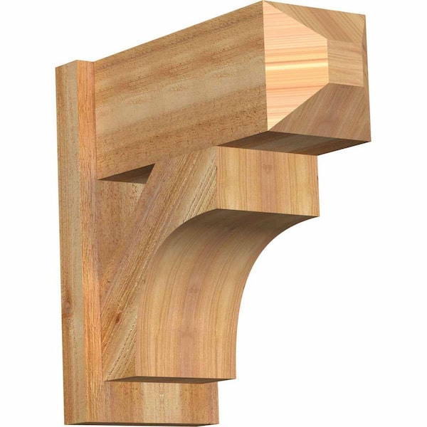 Ekena Millwork 8 in. x 18 in. x 18 in. Westlake Craftsman Rough Sawn Western Red Cedar Outlooker