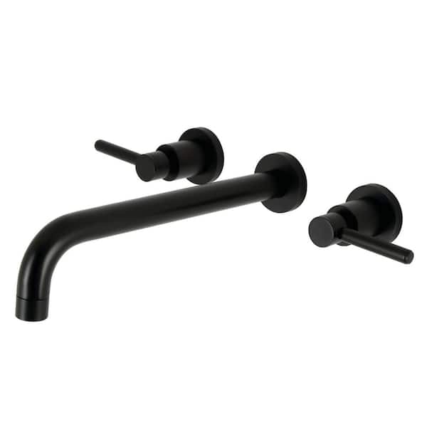 Kingston Brass Concord 2-Handle Wall Mount Roman Tub Faucet in. Matte Black