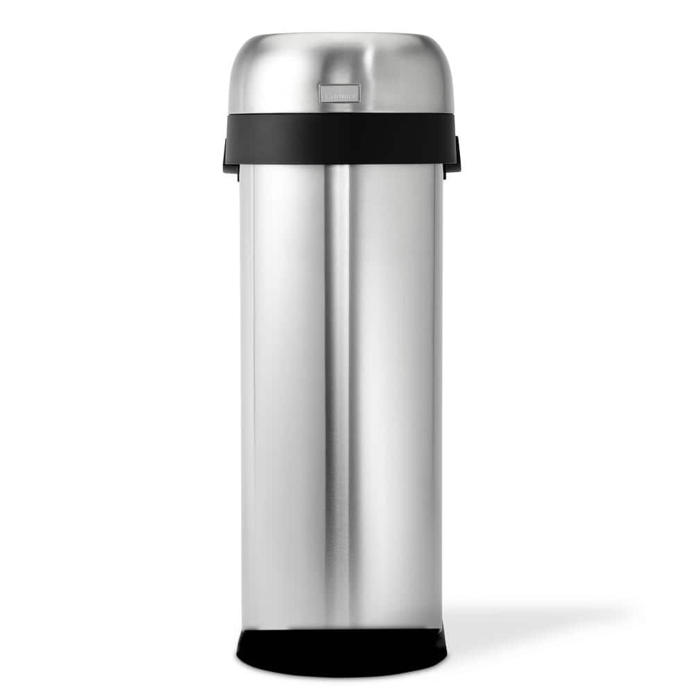 Slim Stainless Steel 13 Gallon Open Top Trash Can