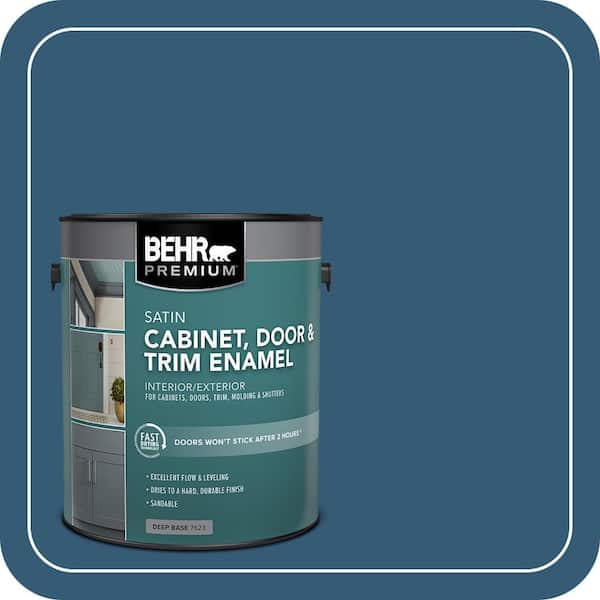 1 gal. #M490-7 Shasta Lake Satin Enamel Interior/Exterior Cabinet, Door & Trim Paint