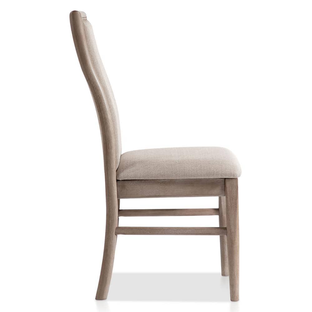 Natural Ash Upholstered High Back Side Chair