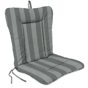38 in. L x 21 in. W x 3.5 in. T Outdoor Wrought Iron Chair Cushion in Conway Smoke