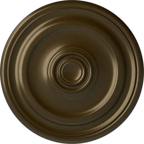 Ekena Millwork 20-1/4 x 1-1/2 Lunel Urethane Ceiling Medallion (Fits  Canopies upto 3-3/4), Brass CM20LUBRS - The Home Depot