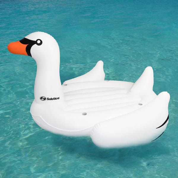 SWIMLINE White Giant Inflatable Mega Swan Swimming Pool Float (2 