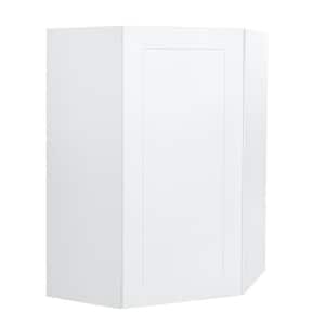Quick Assemble Modern Style, Shaker White 24 x 30 in. Wall Corner Kitchen Cabinet (24 in. W x 12 in. D x 30 in. H)