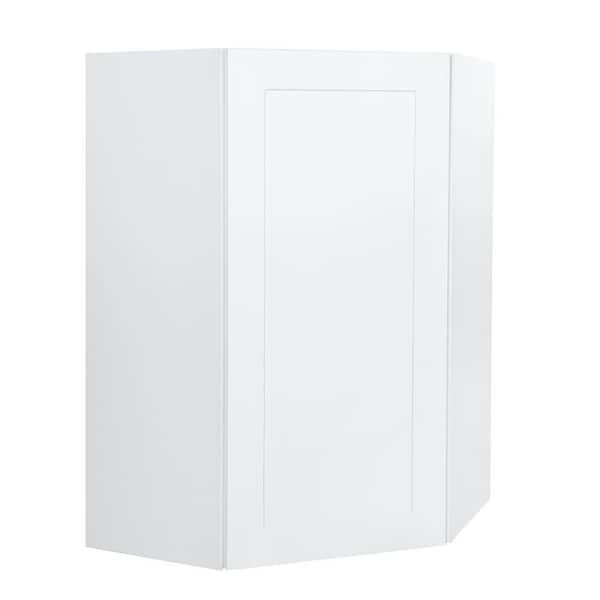 Cambridge Quick Assemble Modern Style, Shaker White 24 x 36 in. Wall Corner Kitchen Cabinet (24 in. W x 12 in. D x 36 in. H)