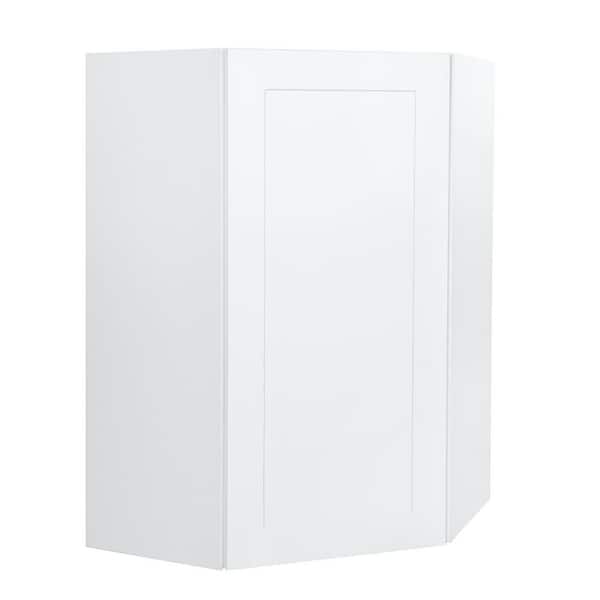 Cambridge Quick Assemble Modern Style, Shaker White 24 x 30 in. Wall Corner Kitchen Cabinet (24 in. W x 12 in. D x 30 in. H)