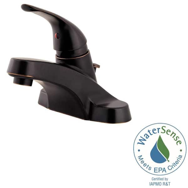 4 in. Centerset Single Handle Bathroom Faucet Tuscan Bronze