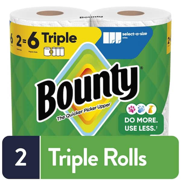 Bounty White, Select-A-Size Paper Towel Roll (2 Triple Rolls)