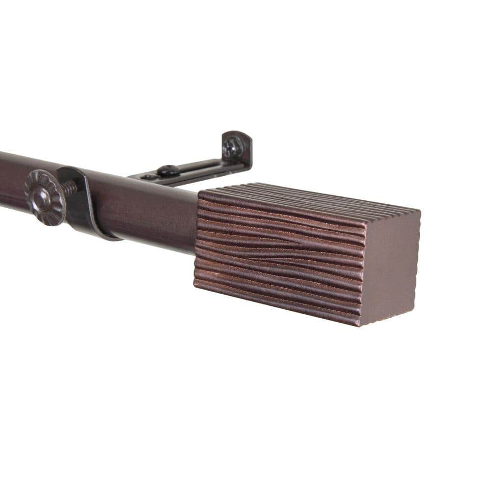 48 in. - 84 in. Cocoa Telescoping Single Curtain Rod Kit with Alder Finial price history on PriceWatchPro
