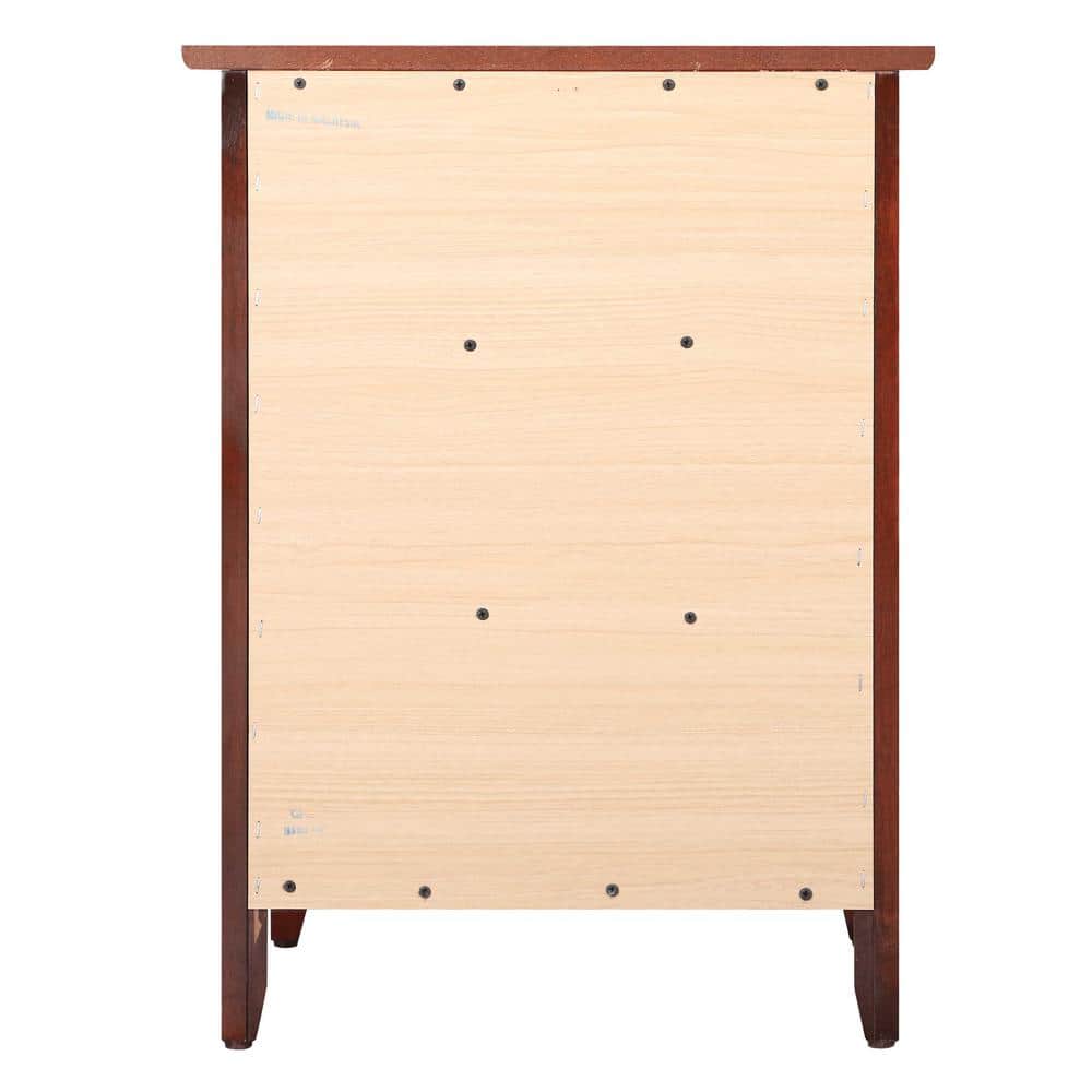 Daniel Cherry 3-Drawer Solid Wood Nightstand
