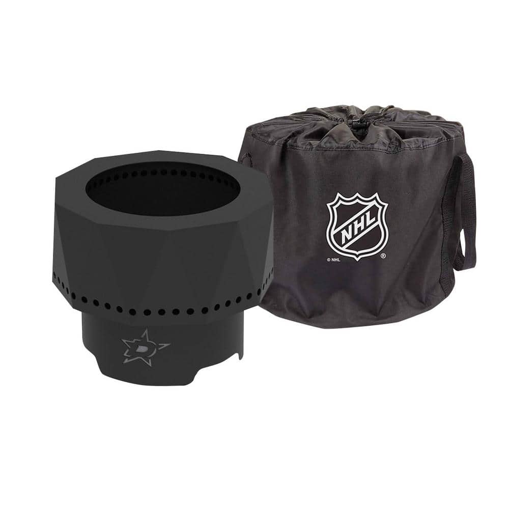 BLUE SKY OUTDOOR LIVING The Ridge NHL 15.7 in. x 12.5 in. Round Steel Wood Pellet Portable Fire Pit - Dallas Stars