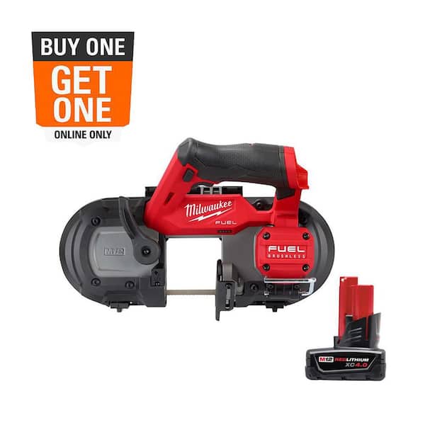 M12 FUEL 12V Lithium-Ion Cordless Compact Band Saw w/XC 4.0 Ah Battery Pack