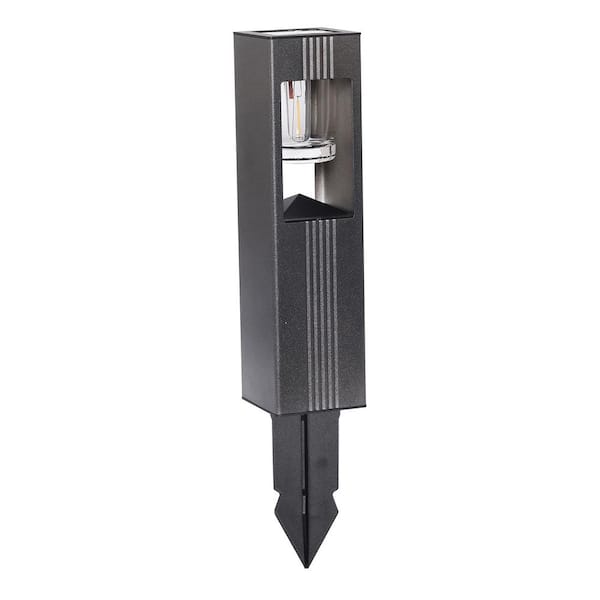 Westinghouse Solar Matte Pearl Gray LED Bollard Light (4-Pack)