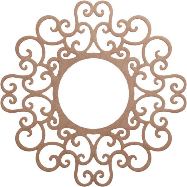 Ekena Millwork 0.375 in. x 40 in. x 40 in. Wood Medallion Moulding