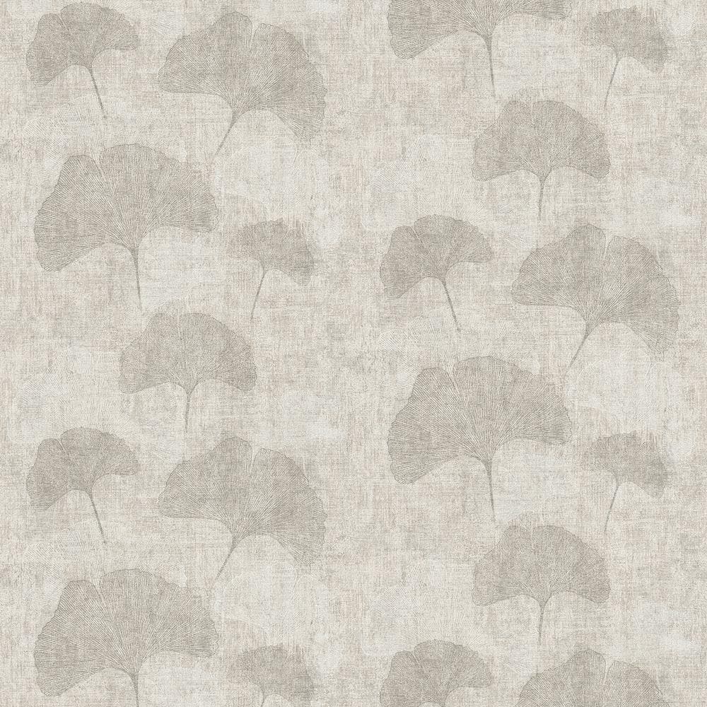 Fairlane Silver Floral Non-Pasted Vinyl Wallpaper