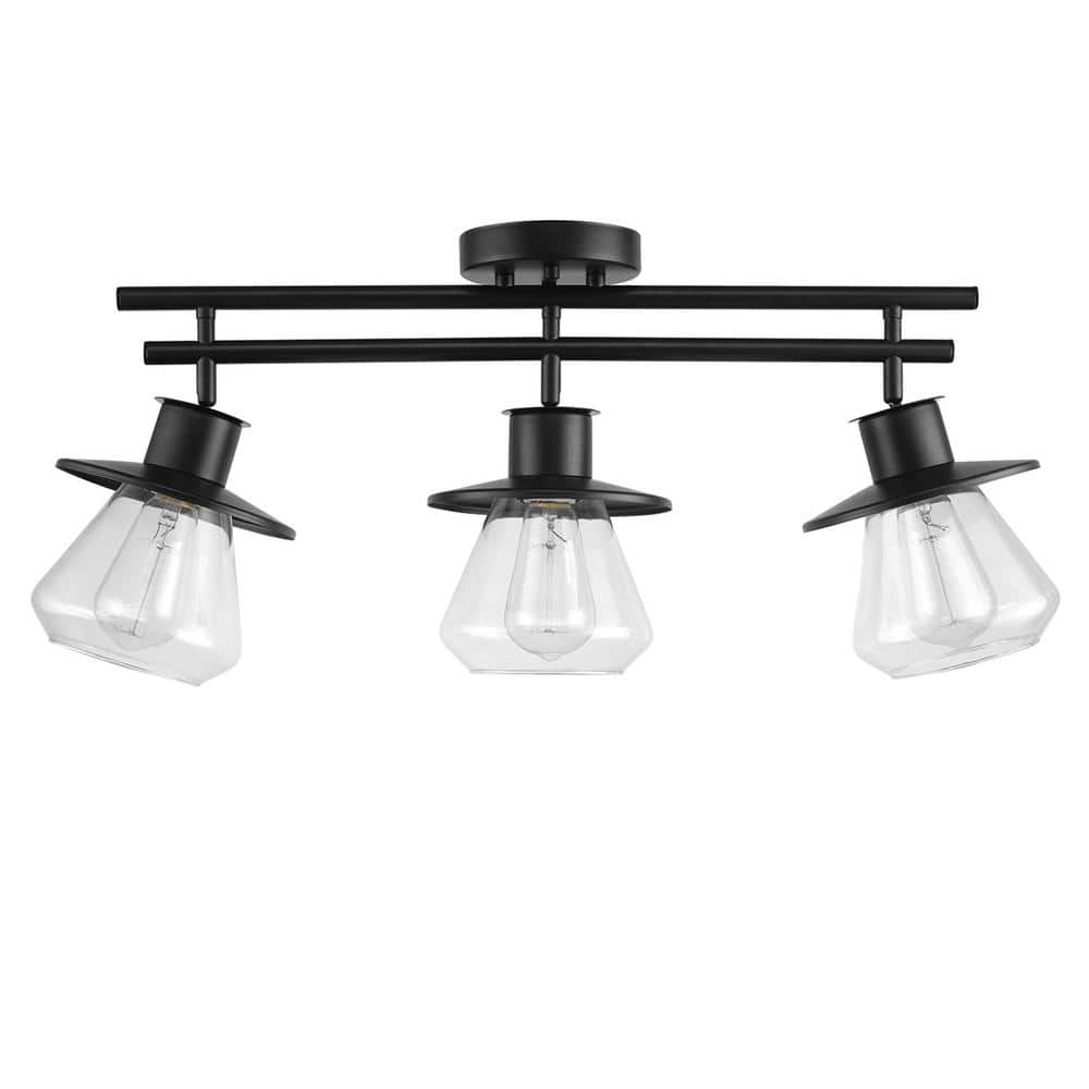 Hampton Bay 2 ft. 3-Light Track Dark Bronze Fixed Track Lighting Kit