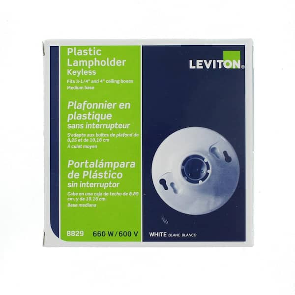 Leviton 660-Watt Medium Base One-Piece Single Circuit Keyless