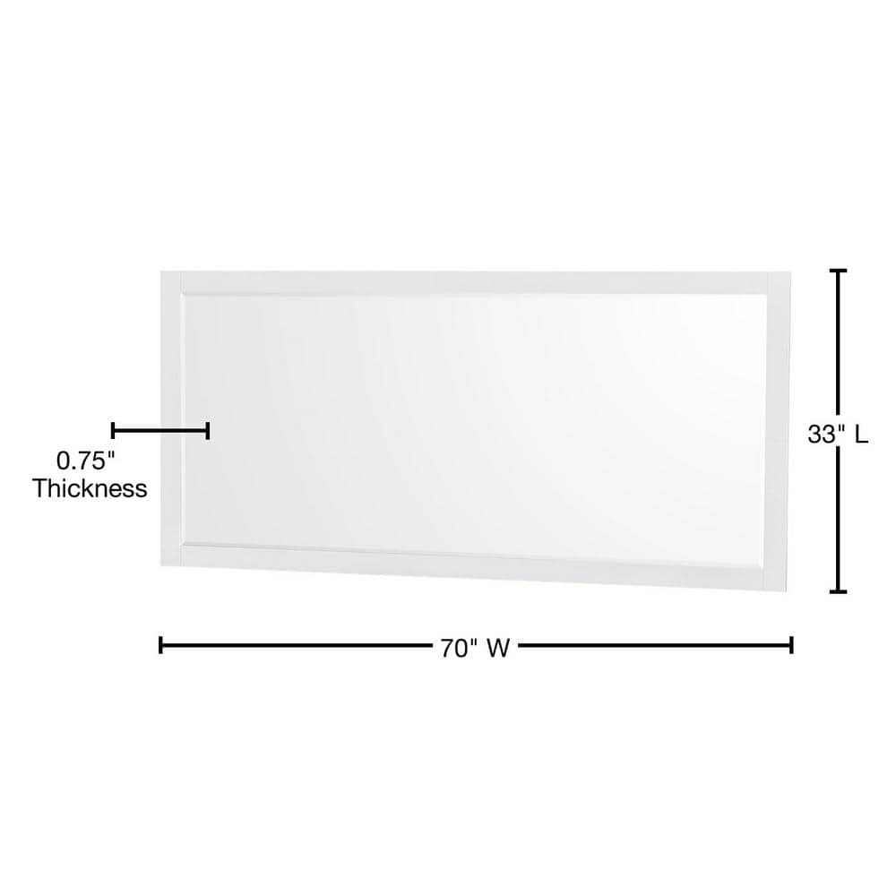 Wyndham Collection Sheffield 70 in. W x 33 in. H Framed Rectangular
