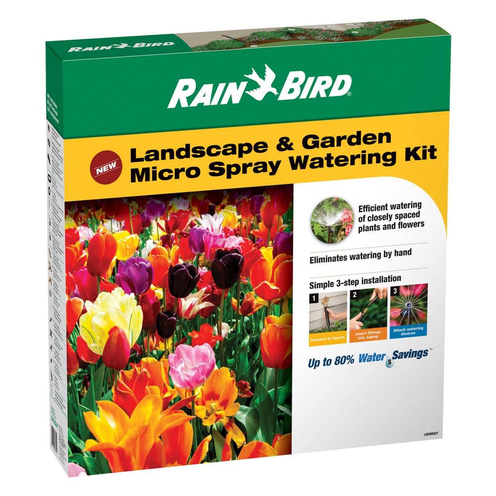 Rain Bird Landscape and Garden Micro Spray Watering Kit LNDMSKIT The Home  Depot