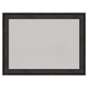 Allure Charcoal Wood Framed Grey Corkboard 32 in. x 24 in. Bulletin Board Memo Board