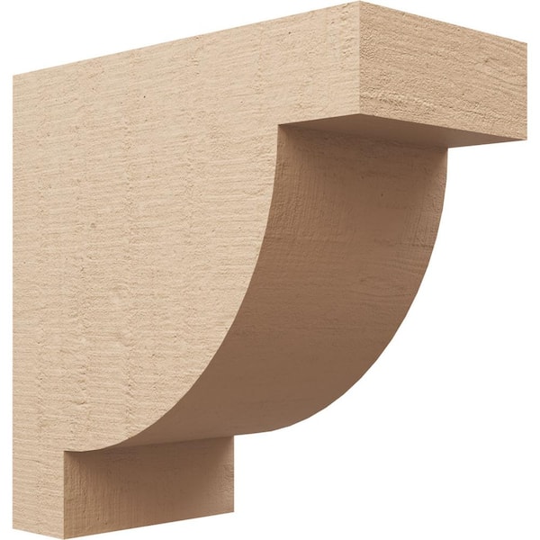 Ekena Millwork 10-in. x 20-in. x 20-in. Series 1 Classic Alpine Rough Cedar Woodgrain Timberthane Polyurethane Corbel, Primed Tan
