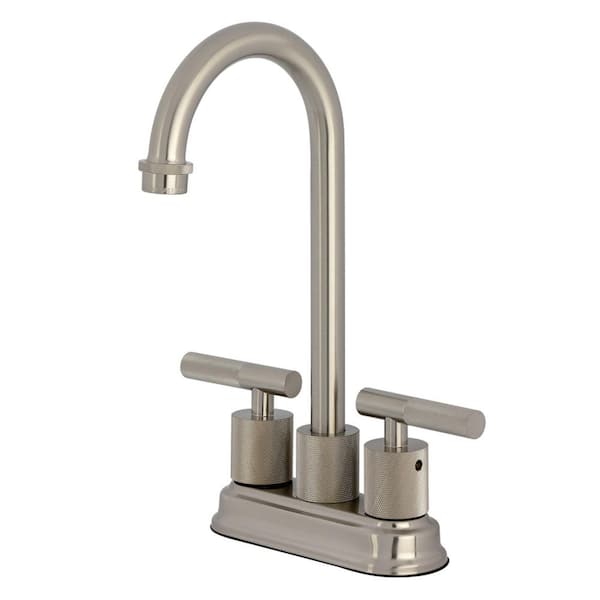 Convergent 2-Handle Bar Faucet Deckplate Included in Brushed Nickel