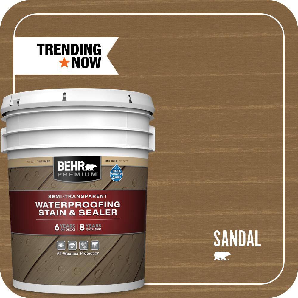 5 gal. #ST-121 Sandal Semi-Transparent Waterproofing Exterior Wood Stain and Sealer price history on PriceWatchPro