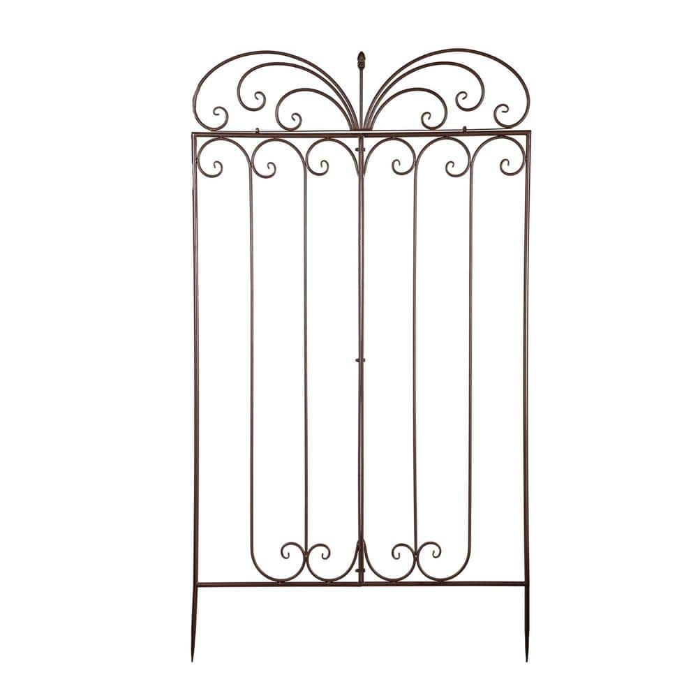 Evergreen Enterprises 59 in. Powder Coated Metal Garden Trellis PHF041 ...