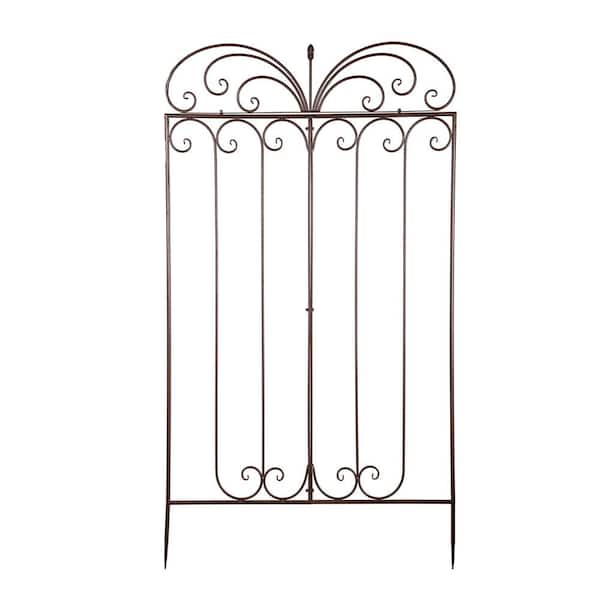 Evergreen Enterprises 59 in. Powder Coated Metal Garden Trellis PHF041 ...