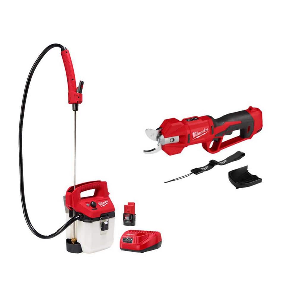 M12 12V Cordless Brushless Pruner Shears with M12 1 Gal. Handheld Sprayer, 2.0 Ah Battery, Charger price history on PriceWatchPro