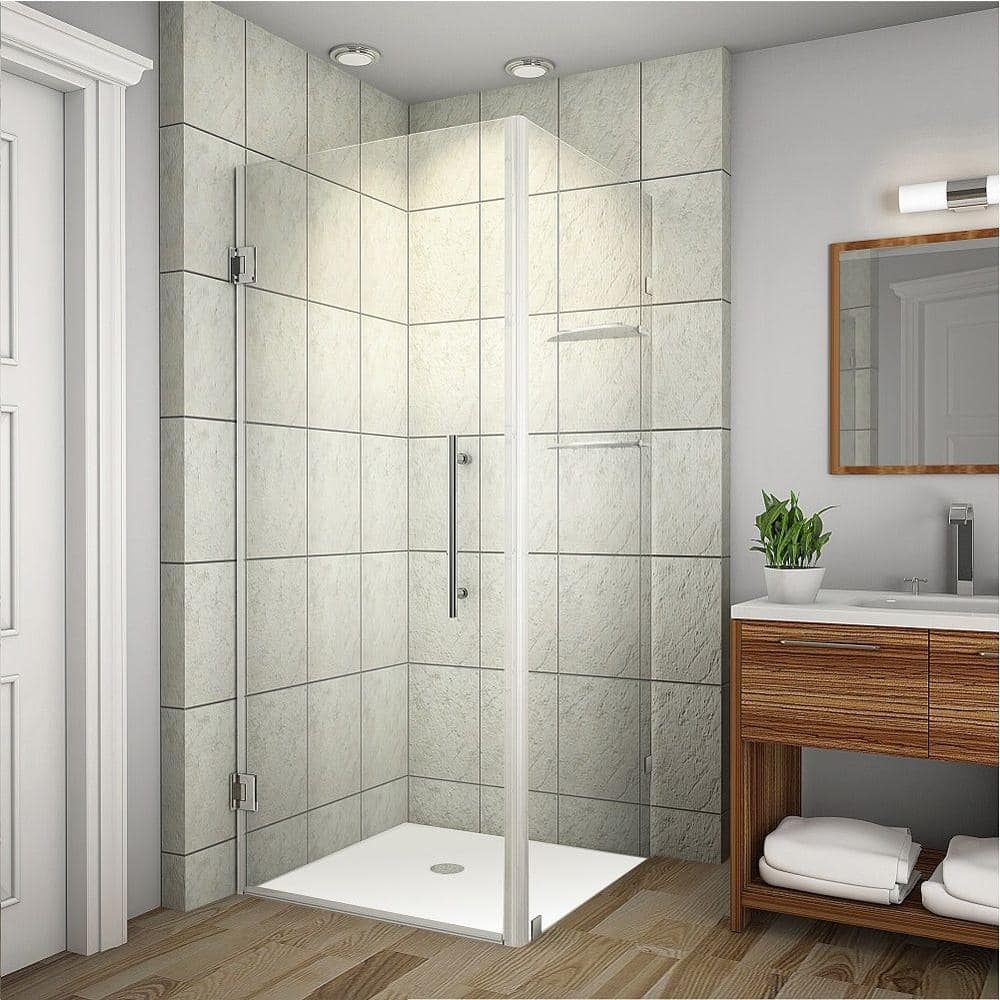 Aquadica GS 30" x 72" Frameless Chrome Shower Enclosure